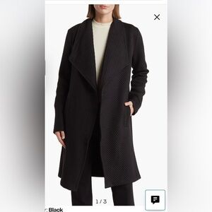 T Tahari Ottoman Waterfall Knit Topper S